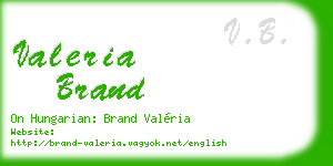 valeria brand business card
